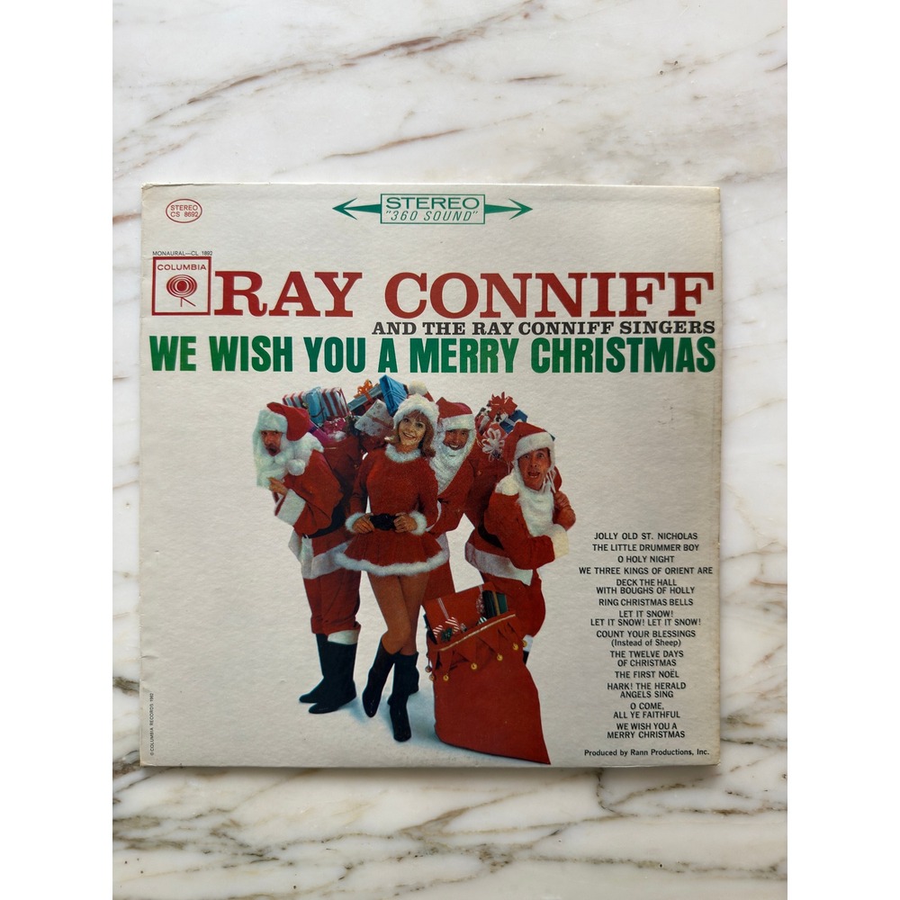 Vintage 1962 Ray Conniff We Wish You a Merry Christmas Vinyl LP Columbia